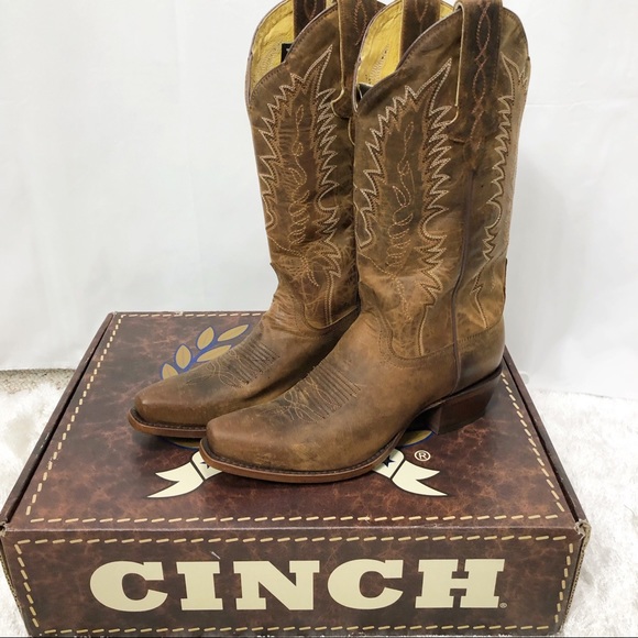 Cinch Shoes - NWT Cinch Leather Brown Western cowboy Boot W9